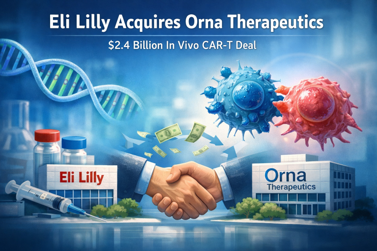 Eli Lilly Enters In Vivo CAR-T Space with Up to $2.4 Billion Acquisition of Orna Therapeutics