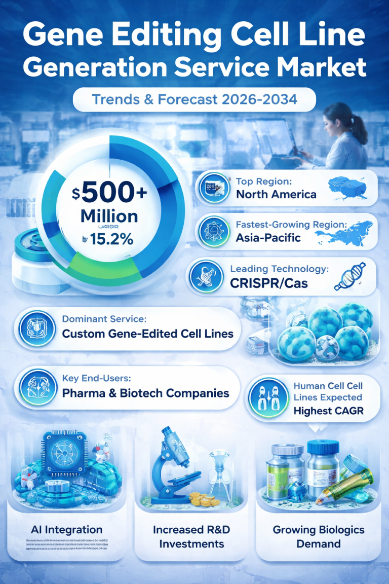 Gene Editing Cell Line Generation Services Set to Skyrocket to $1.2 Billion by 2034!